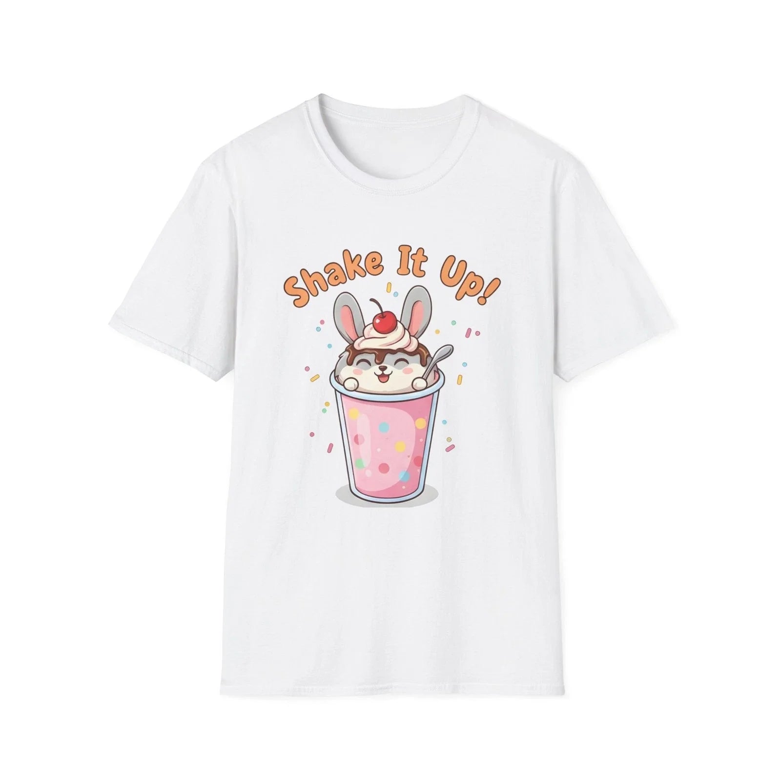 Shake It Up Bunny Milkshake Cute Chaos Humor Kawaii - Adult & Kids T-Shirts, Sweatshirts & Hoodies apparel design preview 1