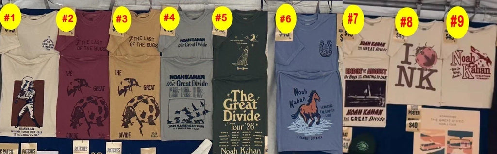 Noah Kahan Merch The Great Divide Tour 2026 reprint - Adult & Kids T-Shirts, Sweatshirts & Hoodies apparel design preview 1