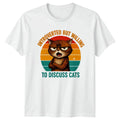 Introverted But Willing To Discuss Funny Cat Retro - Adult & Kids T-Shirts, Sweatshirts & Hoodies apparel design preview 1