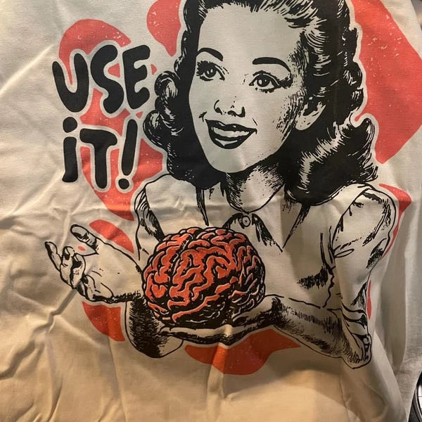 Sarcastic Vintage Use Your Brain Aesthetic Quote, G - Adult & Kids T-Shirts, Sweatshirts & Hoodies apparel design preview 1