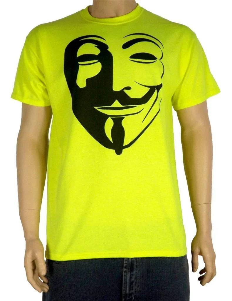 Anonymous Mask Neon Guy Fawkes V for Vendetta Disobey - Adult & Kids T-Shirts, Sweatshirts & Hoodies apparel design preview 1
