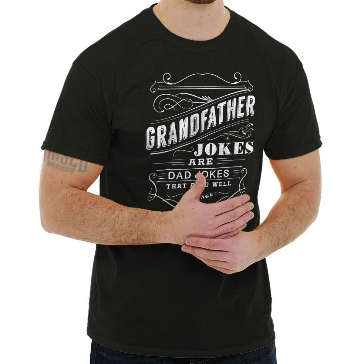 Grandfather Dad Jokes Grandpa Fathers Day Mens Casual - Adult & Kids T-Shirts, Sweatshirts & Hoodies apparel design preview 1