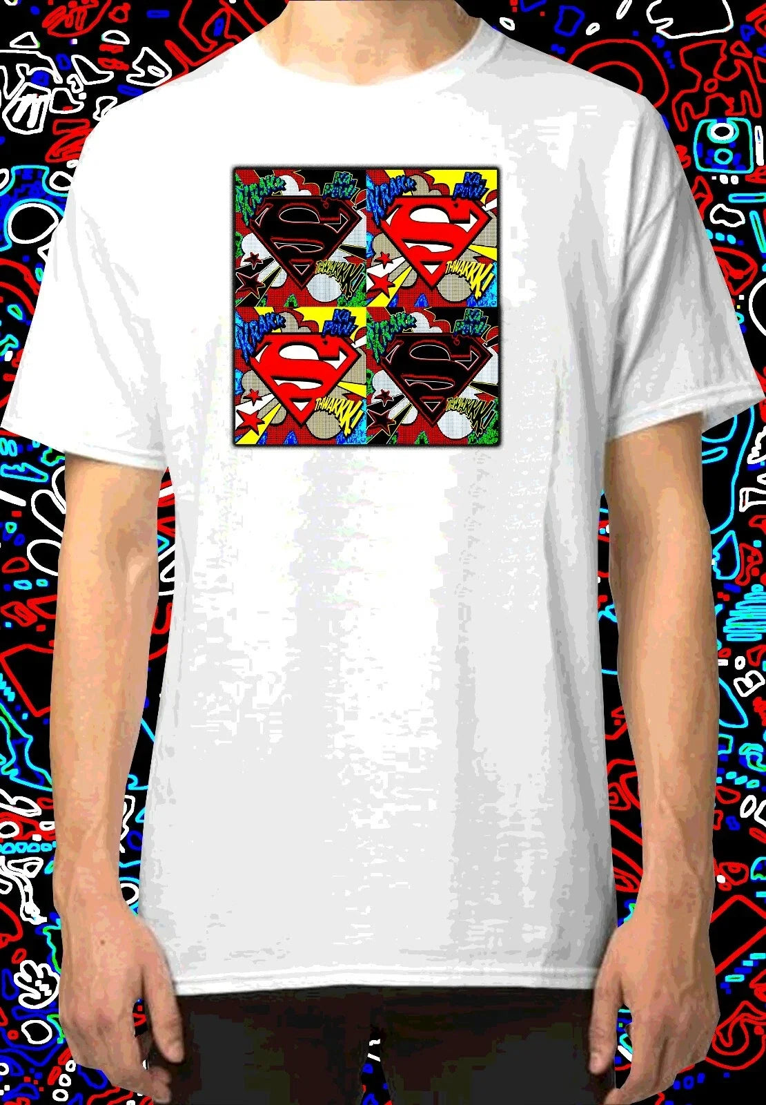 Pop Art Rock Punk Retro Vintage Cult Superman Comic - Adult & Kids T-Shirts, Sweatshirts & Hoodies apparel design preview 1