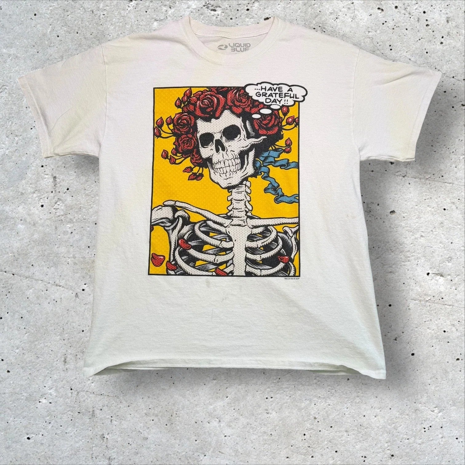 Bertha Pop Art Grateful Dead Liquid Blue Have a Day - Adult & Kids T-Shirts, Sweatshirts & Hoodies apparel design preview 1