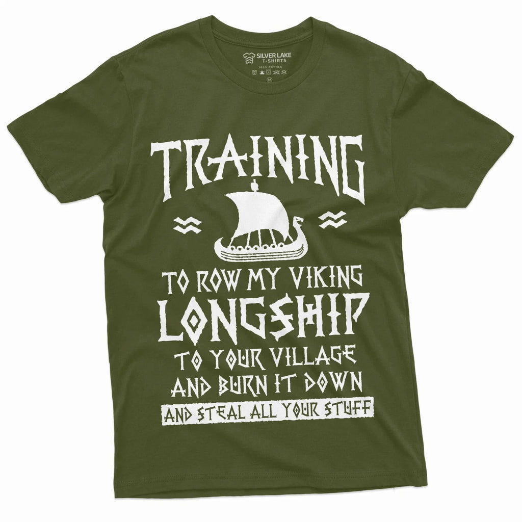 Men's Funny Viking Training Nordic Norse Longship - Adult & Kids T-Shirts, Sweatshirts & Hoodies apparel design preview 1