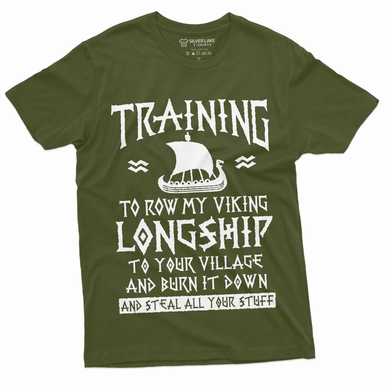 Men's Funny Viking Training Nordic Norse Longship - Adult & Kids T-Shirts, Sweatshirts & Hoodies apparel design preview 1