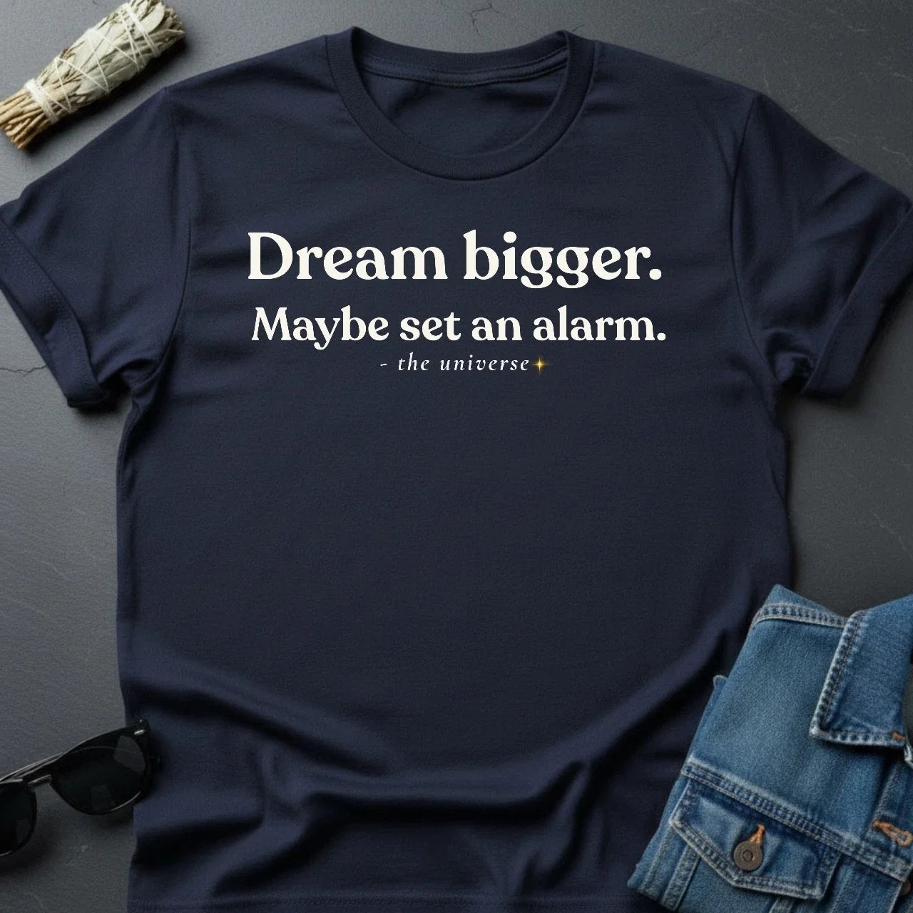 Youniverses Dream Bigger Realistic Cosmic Motivation - Adult & Kids T-Shirts, Sweatshirts & Hoodies apparel design preview 1