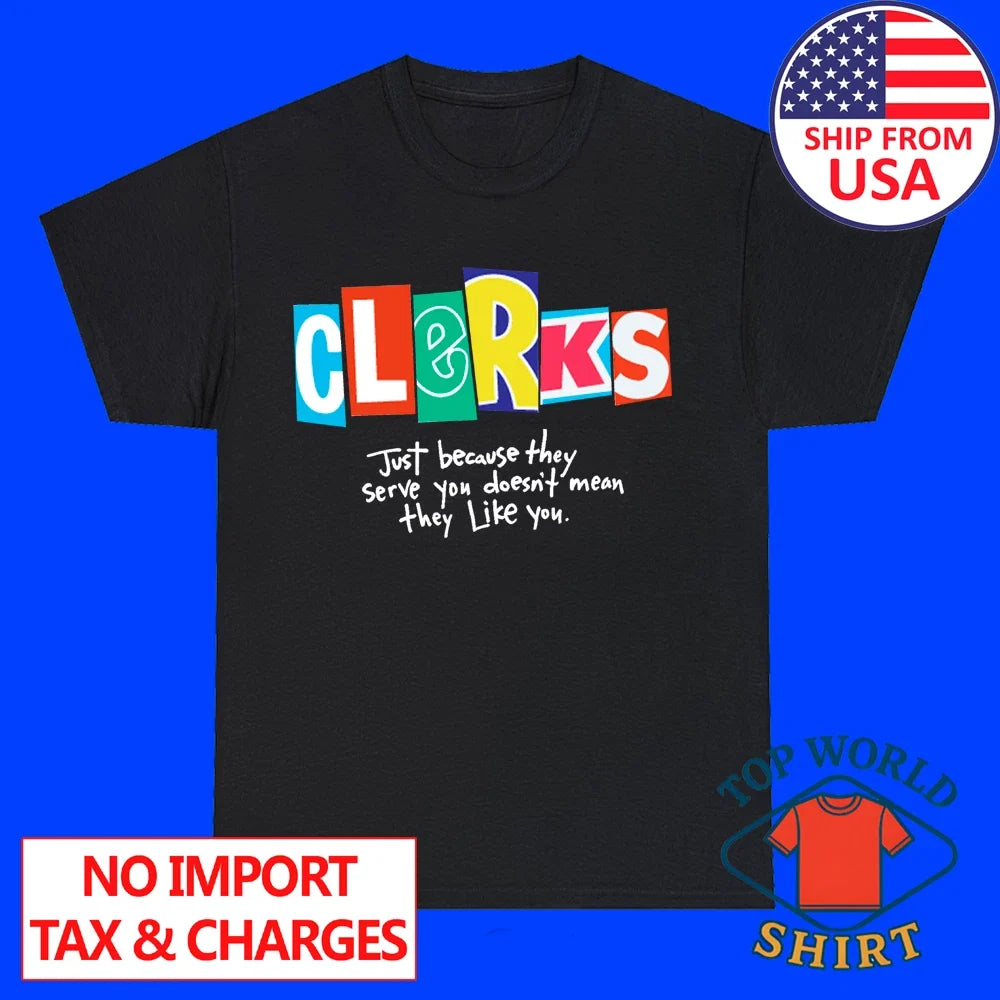 Clerks 90s Comedy Film TV Series Men's Black Size S - Adult & Kids T-Shirts, Sweatshirts & Hoodies apparel design preview 1