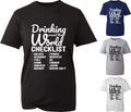 Drinking Around The World Checklist Funny Epcot - Adult & Kids T-Shirts, Sweatshirts & Hoodies apparel design preview 1