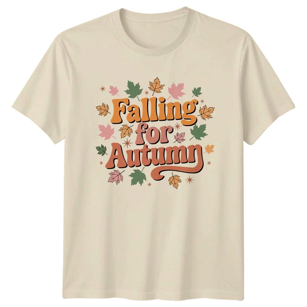 Falling For Autumn Fall Season Typography - Adult & Kids T-Shirts, Sweatshirts & Hoodies apparel design preview 1