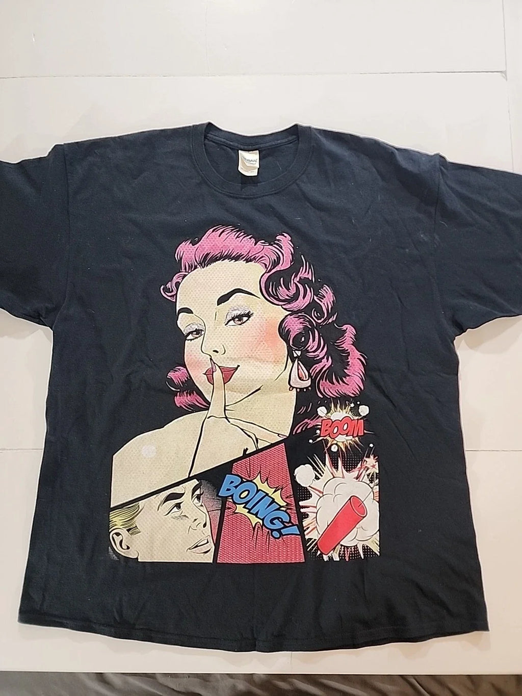 Gildan Ultra Cotton Mens 2XL Black Pop Art Comic Book - Adult & Kids T-Shirts, Sweatshirts & Hoodies apparel design preview 1