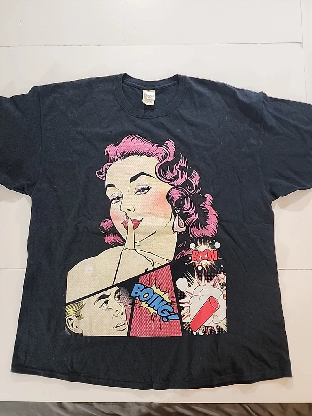 Gildan Ultra Cotton Mens 2XL Black Pop Art Comic Book - Adult & Kids T-Shirts, Sweatshirts & Hoodies apparel design preview 1