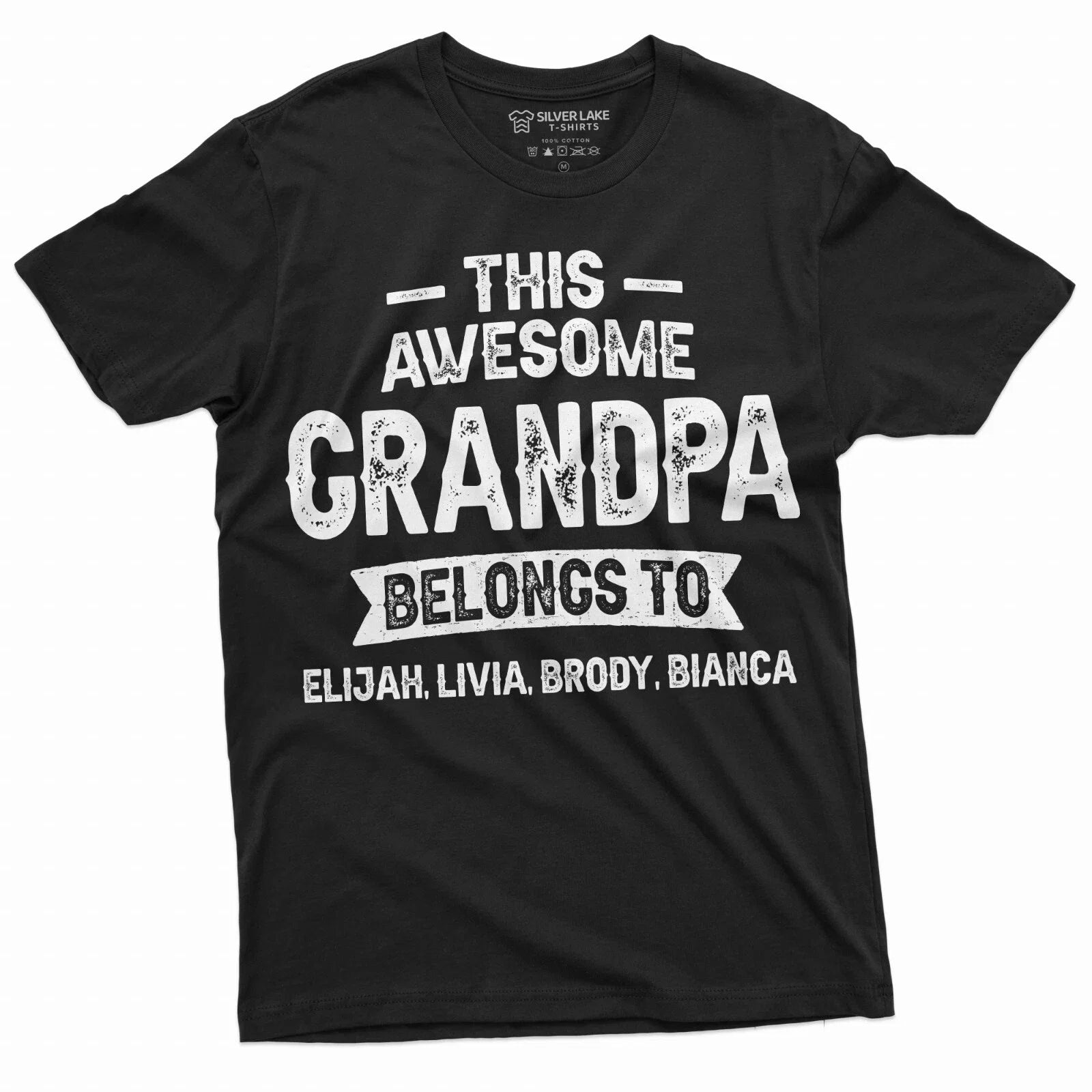 Personalized Grandpa Gifts Granddaughters Sons Custom - Adult & Kids T-Shirts, Sweatshirts & Hoodies apparel design preview 1