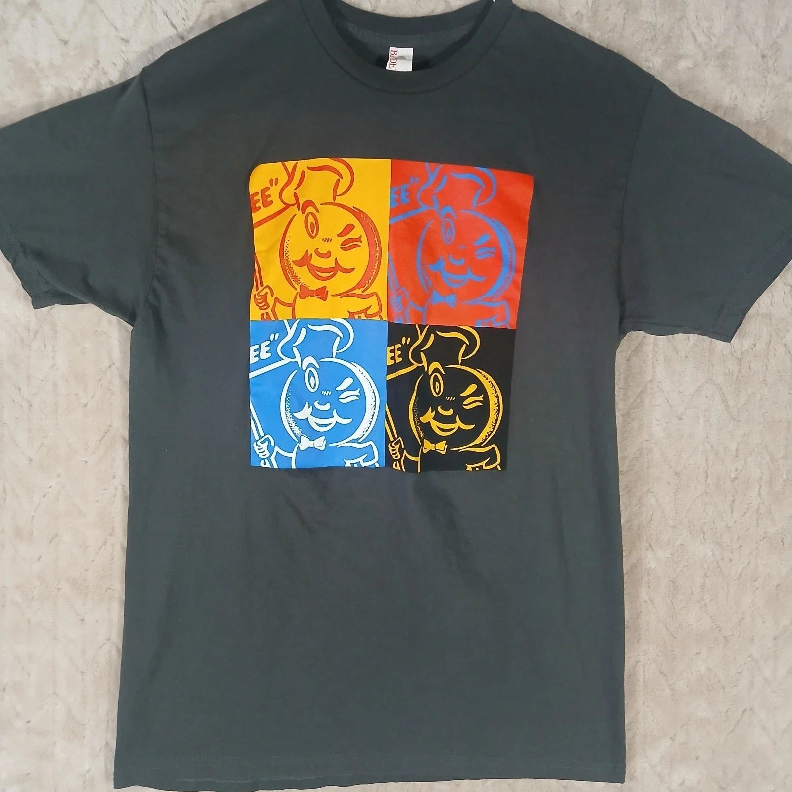 Pillsbury Doughboy Mens Medium Gray Pop Art Style - Adult & Kids T-Shirts, Sweatshirts & Hoodies apparel design preview 1
