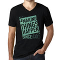 Men's Graphic V Neck Making Things Happen Since 1950 - Adult & Kids T-Shirts, Sweatshirts & Hoodies apparel design preview 1