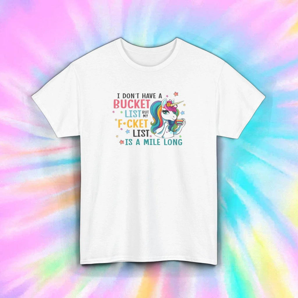 Bucket List Unicorn Funny Sarcastic Attitude Graphic - Adult & Kids T-Shirts, Sweatshirts & Hoodies apparel design preview 1
