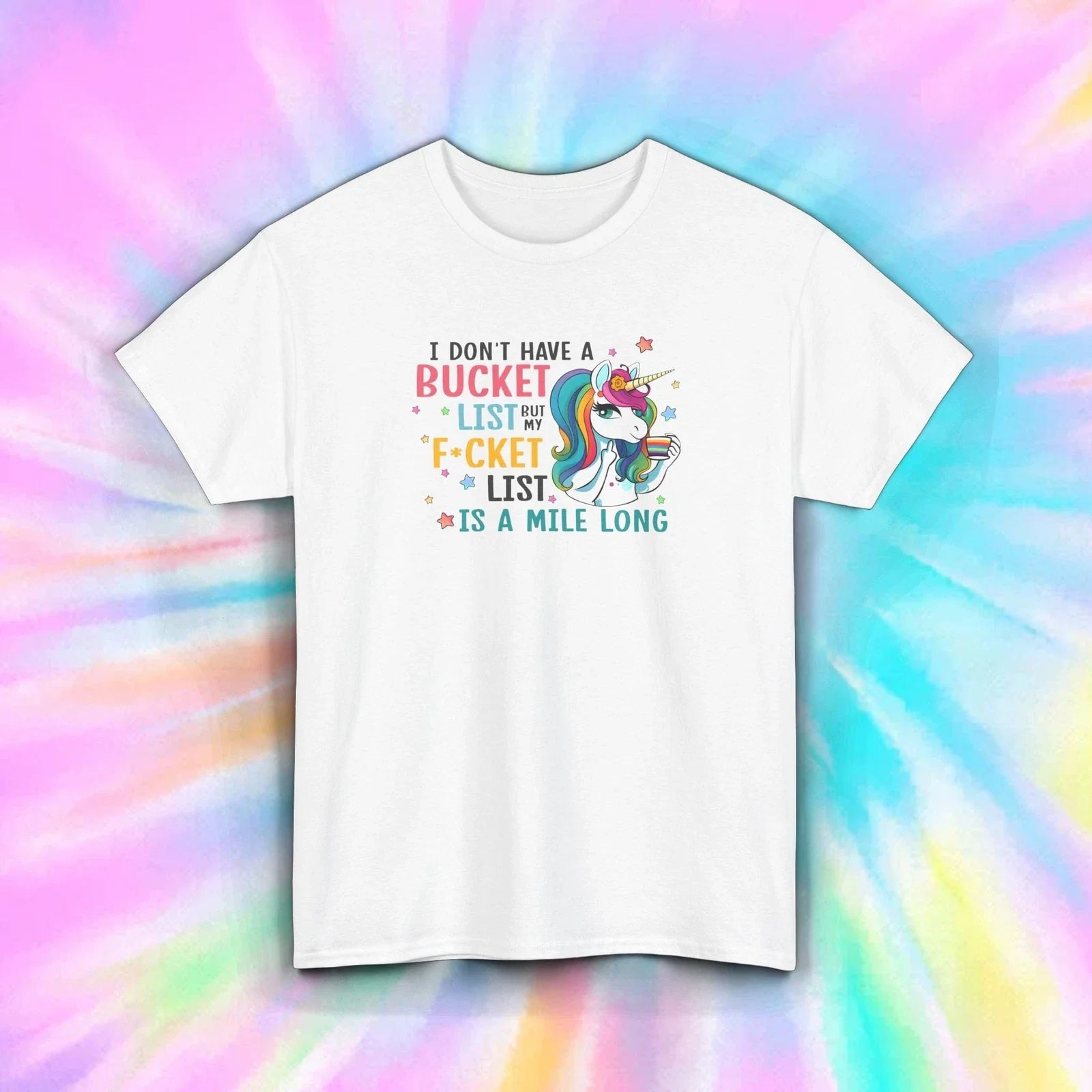 Bucket List Unicorn Funny Sarcastic Attitude Graphic - Adult & Kids T-Shirts, Sweatshirts & Hoodies apparel design preview 1