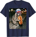 Raccoon Eating Hotdog Funny Selfie Meme - Adult & Kids T-Shirts, Sweatshirts & Hoodies apparel design preview 1