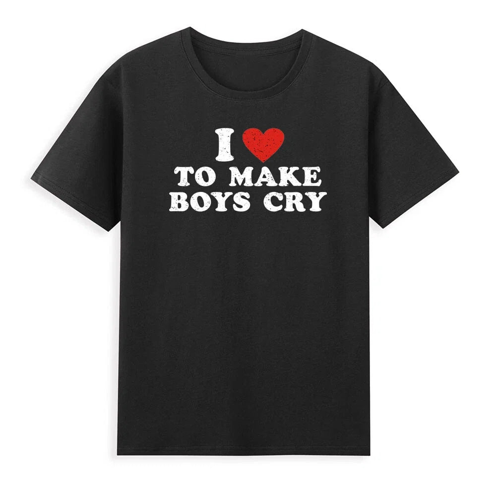 I Love To Make Boys Cry Red Heart Funny Saying - Adult & Kids T-Shirts, Sweatshirts & Hoodies apparel design preview 1