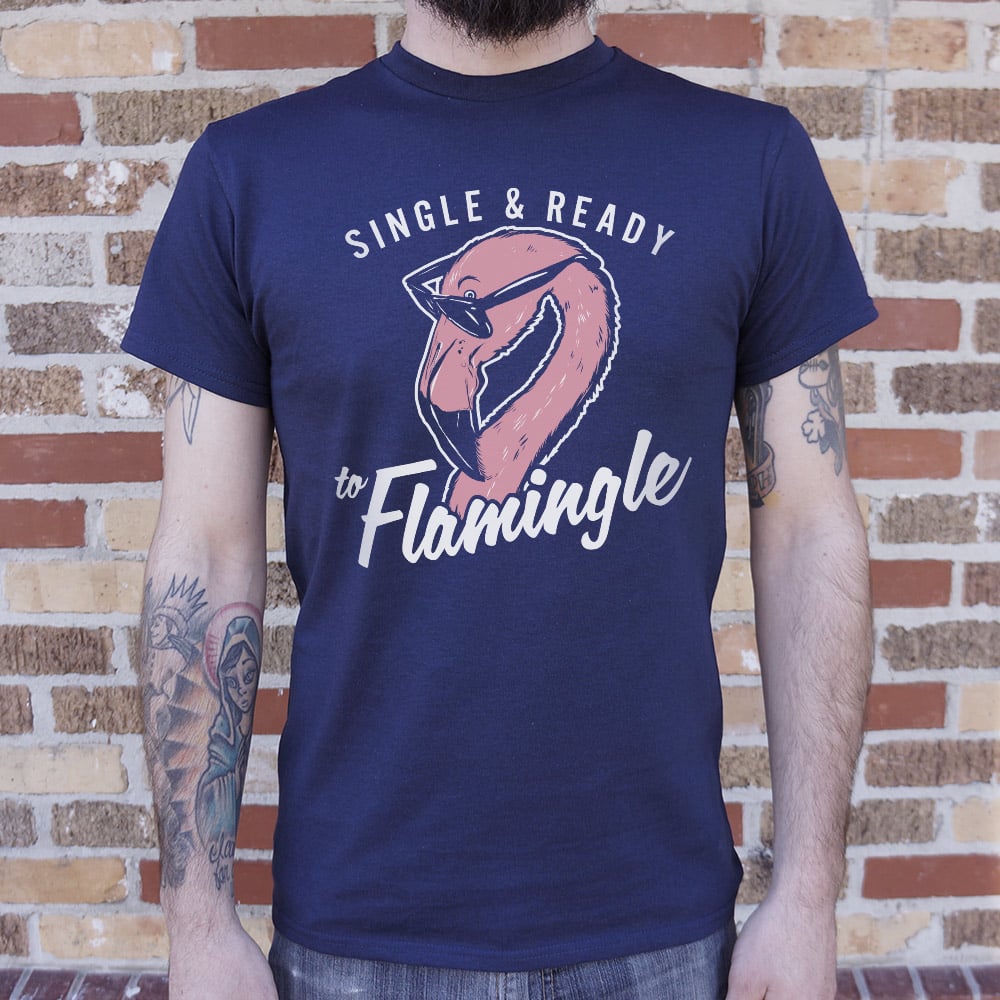 Single Flamingle - Adult & Kids T-Shirts, Sweatshirts & Hoodies apparel design preview 1