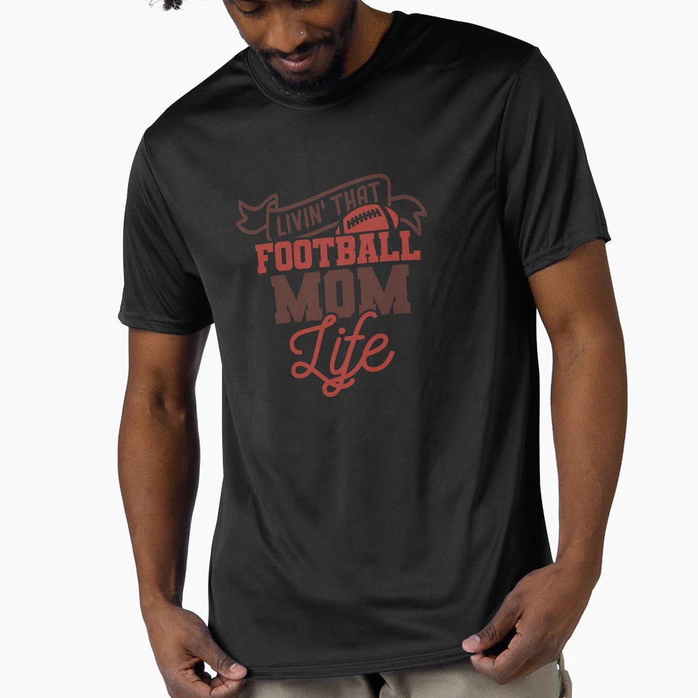 Living That Football Mom Life T-Shirt - Graphic Print for Adults - T-Shirt, Sweatshirt, Hoodie