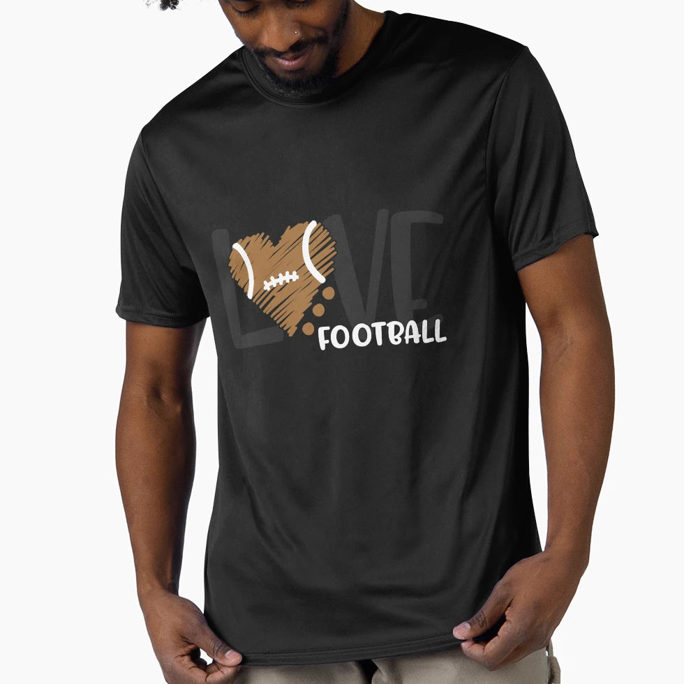 Love Football T-Shirt - Custom Art Print Unisex - T-Shirt, Sweatshirt, Hoodie