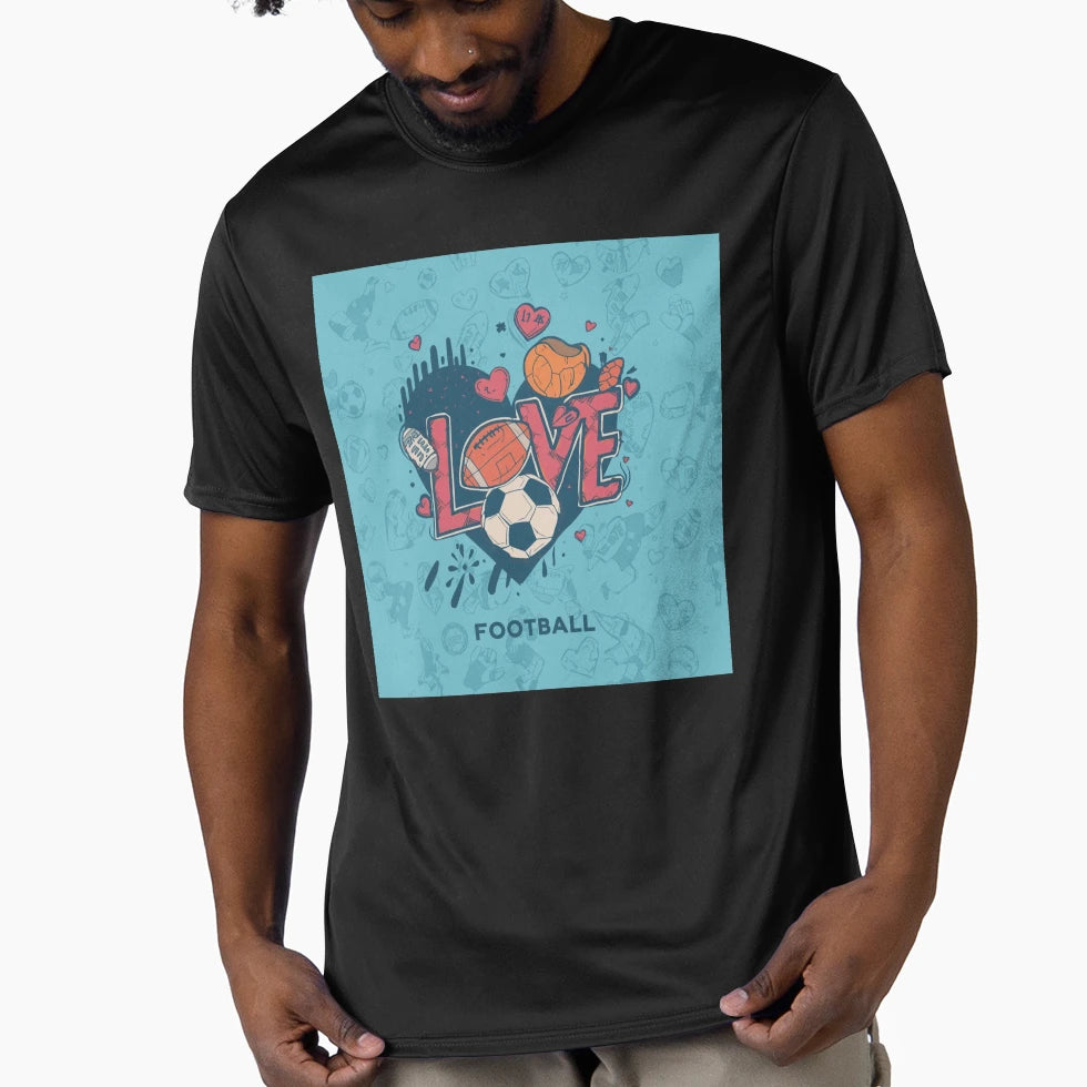 Love Football T-Shirt - Graphic Print for Adults - T-Shirt, Sweatshirt, Hoodie