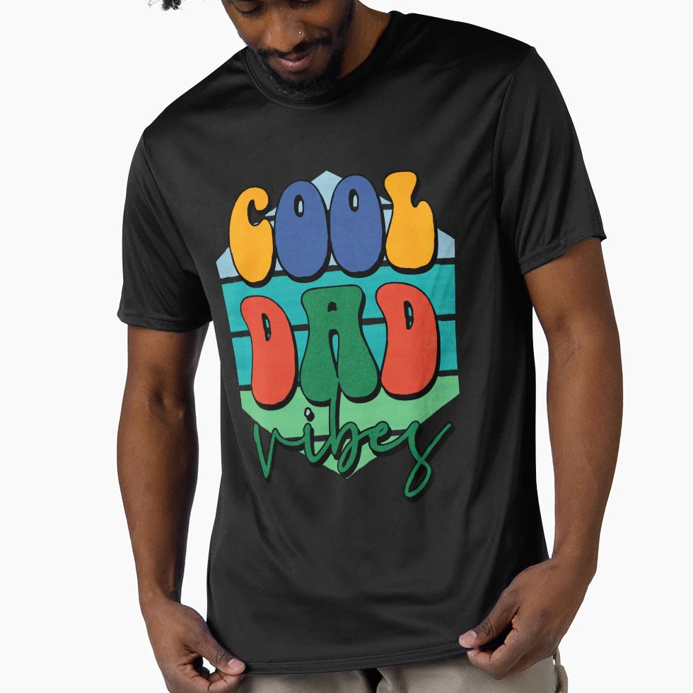 Dad Vibes Vibrant Color T-Shirt - Aesthetic Graphic Unisex - T-Shirt, Sweatshirt, Hoodie