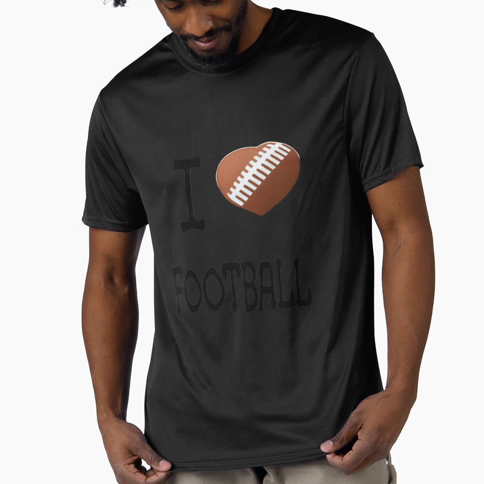 I Love Football T-Shirt - Custom Art Print Men Women - T-Shirt, Sweatshirt, Hoodie