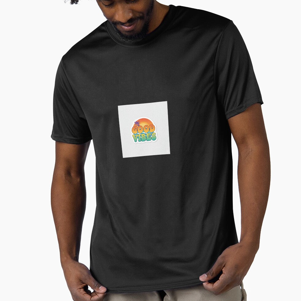 Good Vibes Retro Sunset Beach Typography with Palm - Adult & Kids T-Shirts, Sweatshirts & Hoodies apparel design preview 1