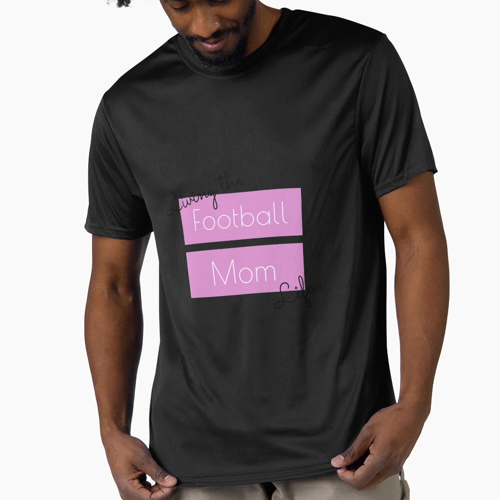 Living Football Mom Life T-Shirt - Custom Art Print for Adults - T-Shirt, Sweatshirt, Hoodie