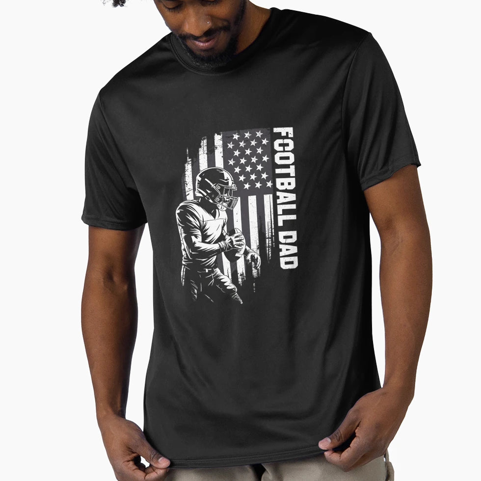 Football Dad American Football T-Shirt - Graphic Print Unisex - T-Shirt, Sweatshirt, Hoodie
