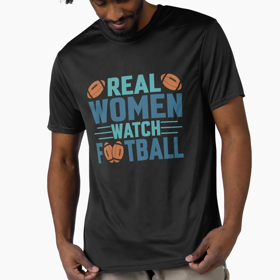 Real Watch Football T-Shirt - Trendy Graphic for Adults - T-Shirt, Sweatshirt, Hoodie