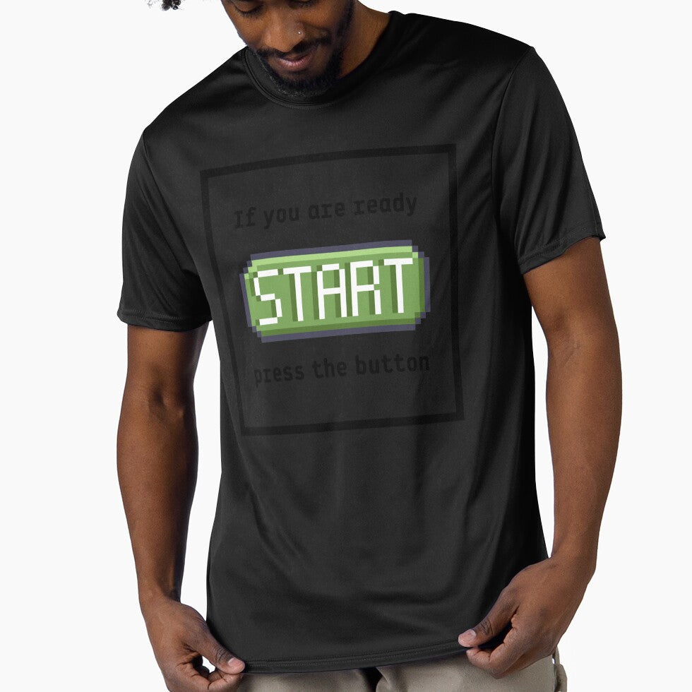 Press the start button (frame) Retro gaming - Adult & Kids T-Shirts, Sweatshirts & Hoodies apparel design preview 1