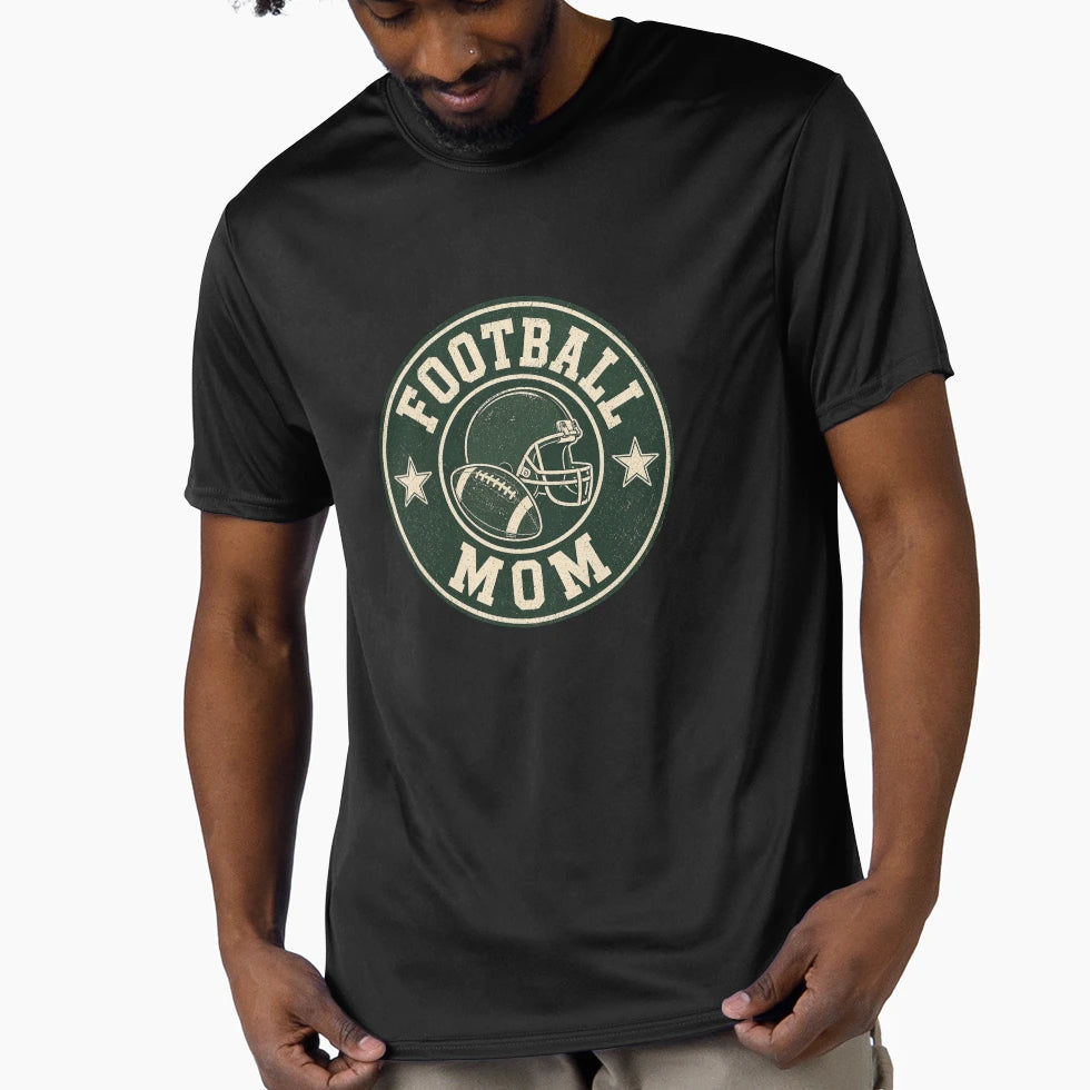 Football Mom Badge T-Shirt - Custom Art Print Men Women - T-Shirt, Sweatshirt, Hoodie