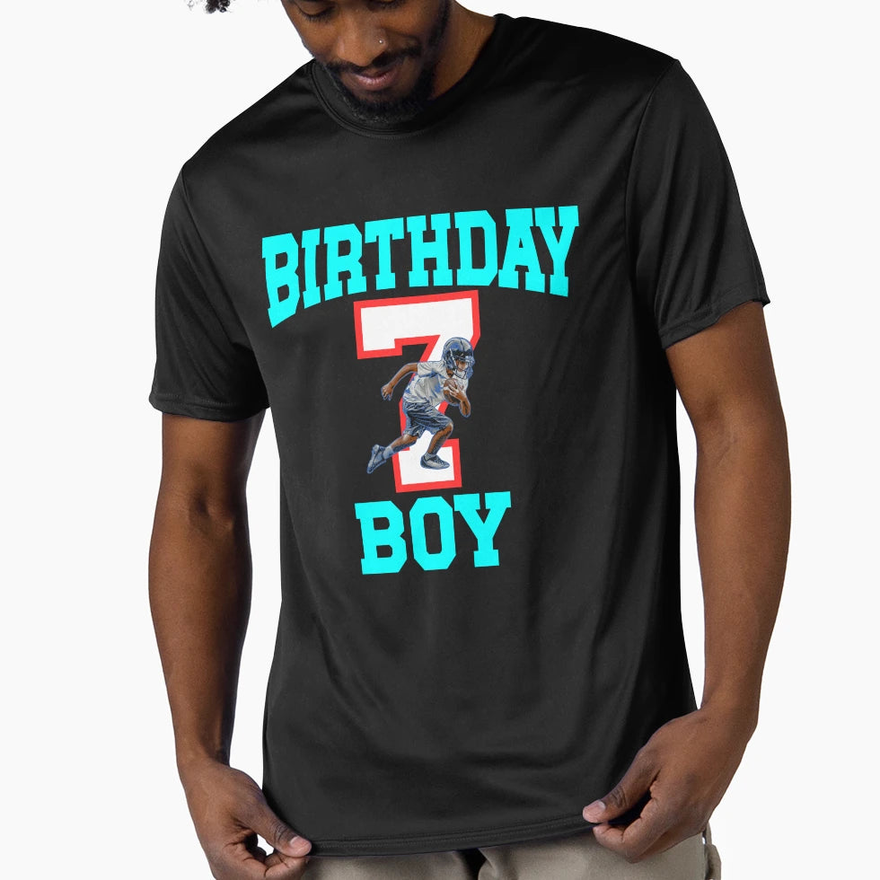 7 Year Old Football 7Th Birthday T-Shirt - Fun Novelty Design Unisex - T-Shirt, Sweatshirt, Hoodie