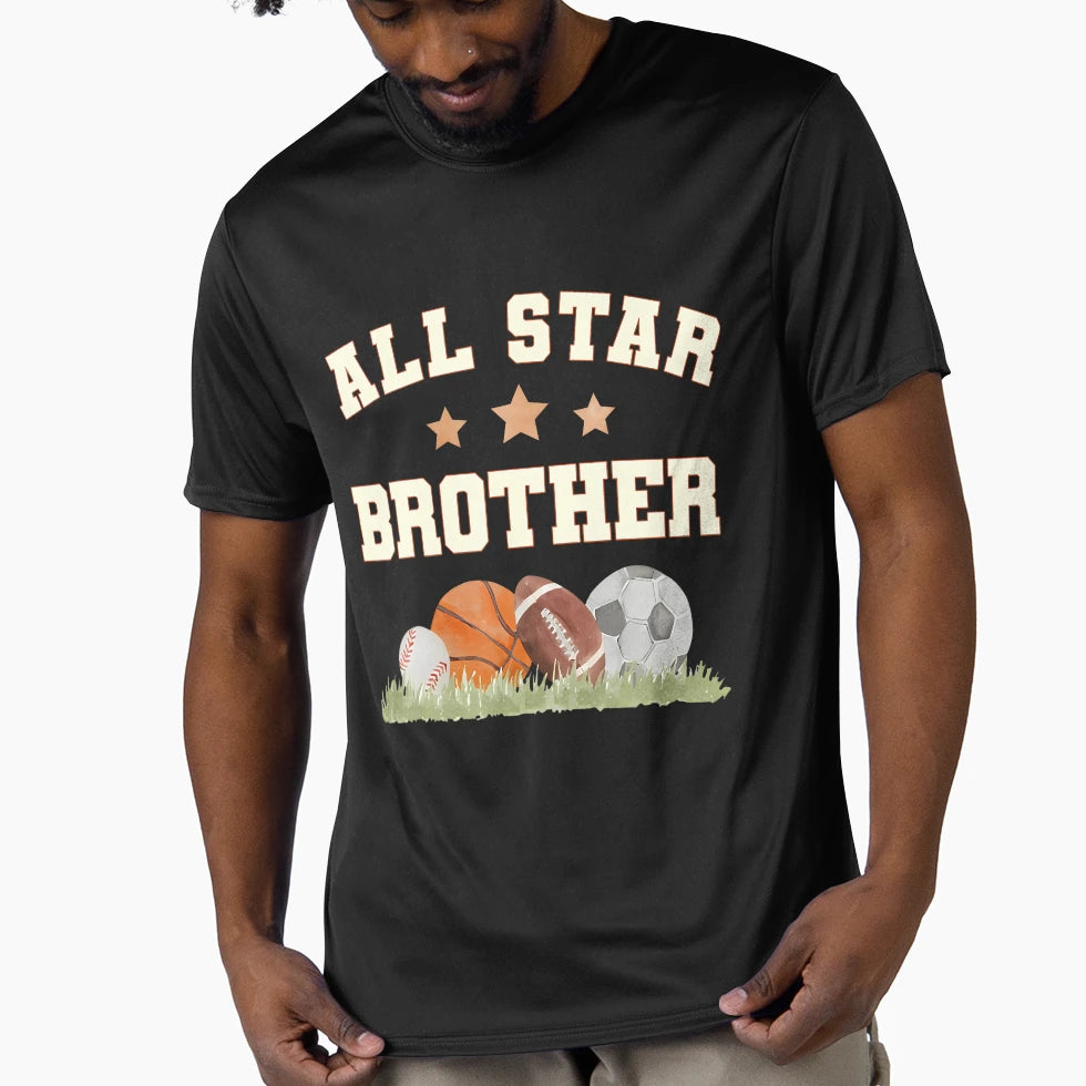 Brother Birthday Basketball Football T-Shirt - Aesthetic Graphic Men Women - T-Shirt, Sweatshirt, Hoodie