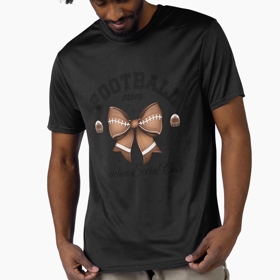 Football Mom Sideline Social Club T-Shirt - Fun Novelty Design Men Women - T-Shirt, Sweatshirt, Hoodie