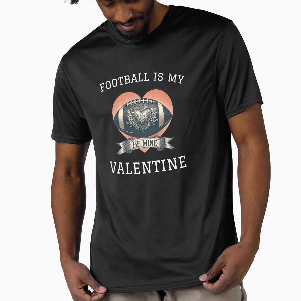 Football Is My Valentine T-Shirt - Aesthetic Graphic Men Women - T-Shirt, Sweatshirt, Hoodie