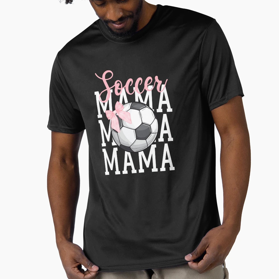 Soccer Mama Coquette Bow Soccer Ball T-Shirt - Aesthetic Graphic for Adults - T-Shirt, Sweatshirt, Hoodie