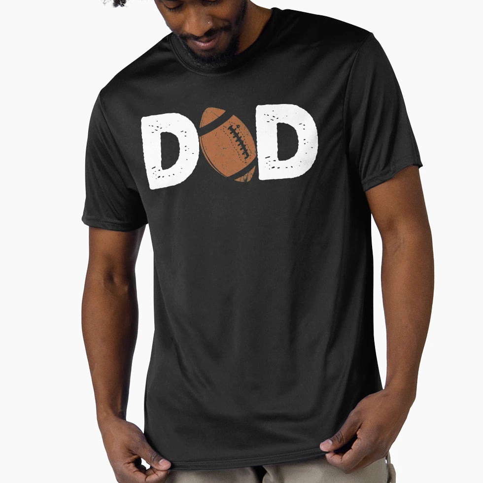 Dad Football American Gift T-Shirt - Casual Everyday Wear Men Women - T-Shirt, Sweatshirt, Hoodie