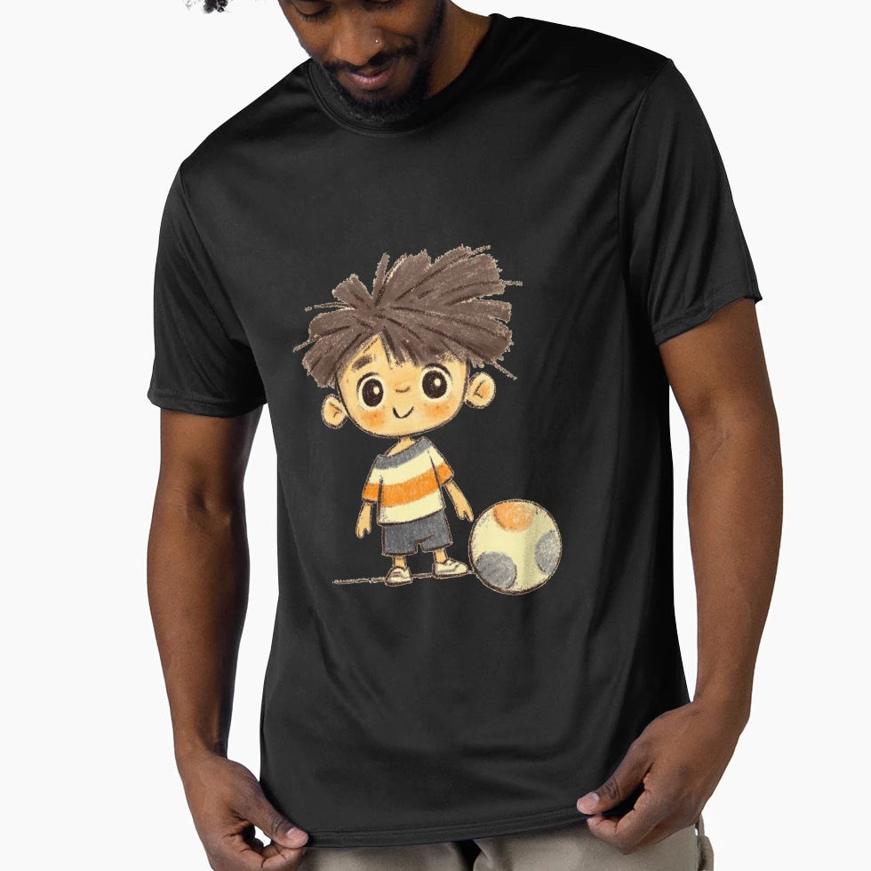 Playing Football T-Shirt - Aesthetic Graphic for Adults - T-Shirt, Sweatshirt, Hoodie