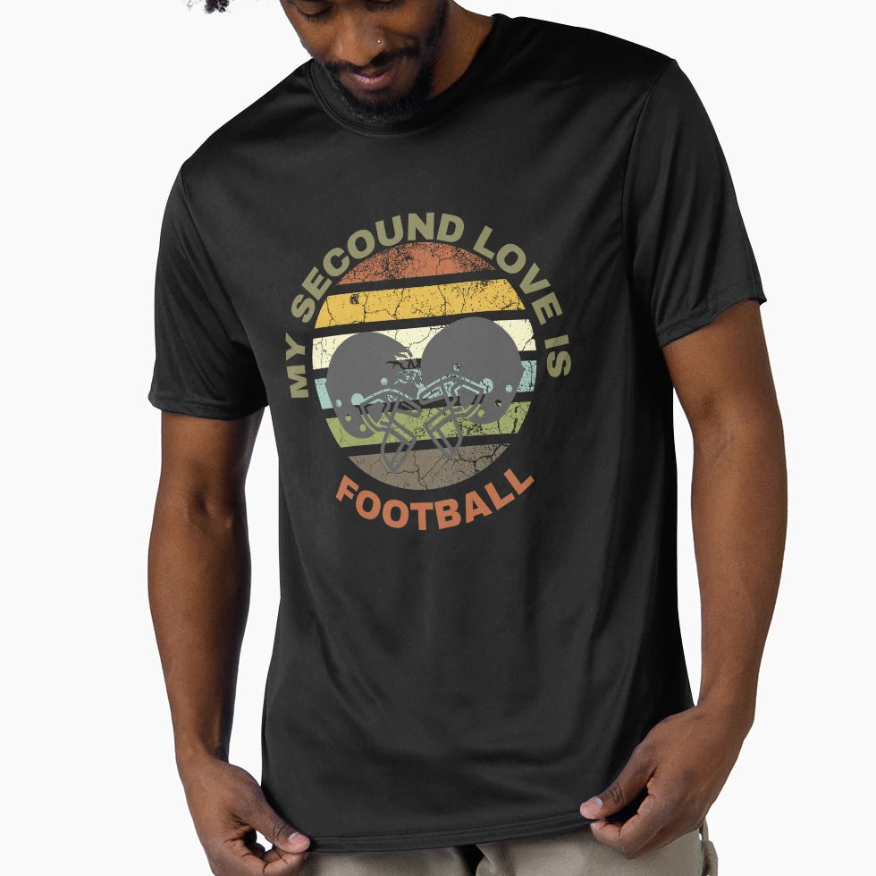 My Second Love Is Football T-Shirt - Fun Novelty Design Unisex - T-Shirt, Sweatshirt, Hoodie