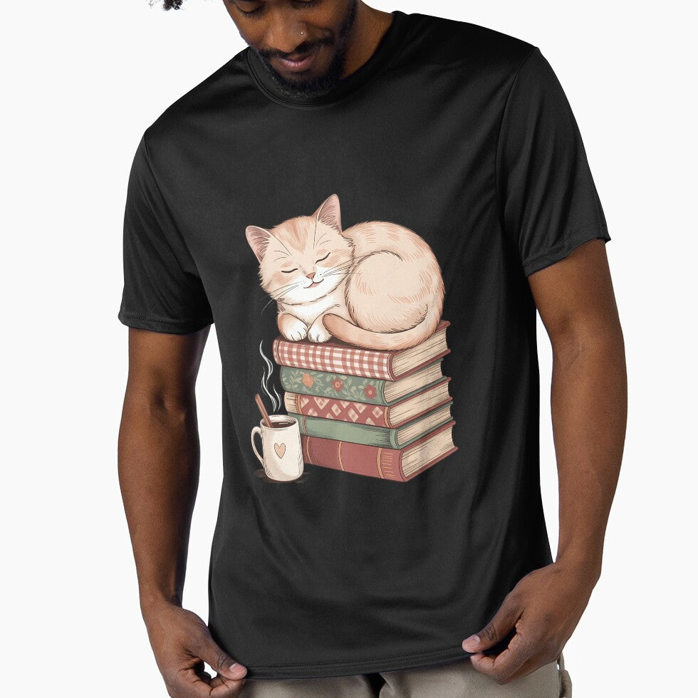 Cozy Cat and Book Lover Reading Bookish Holiday by - Adult & Kids T-Shirts, Sweatshirts & Hoodies apparel design preview 1