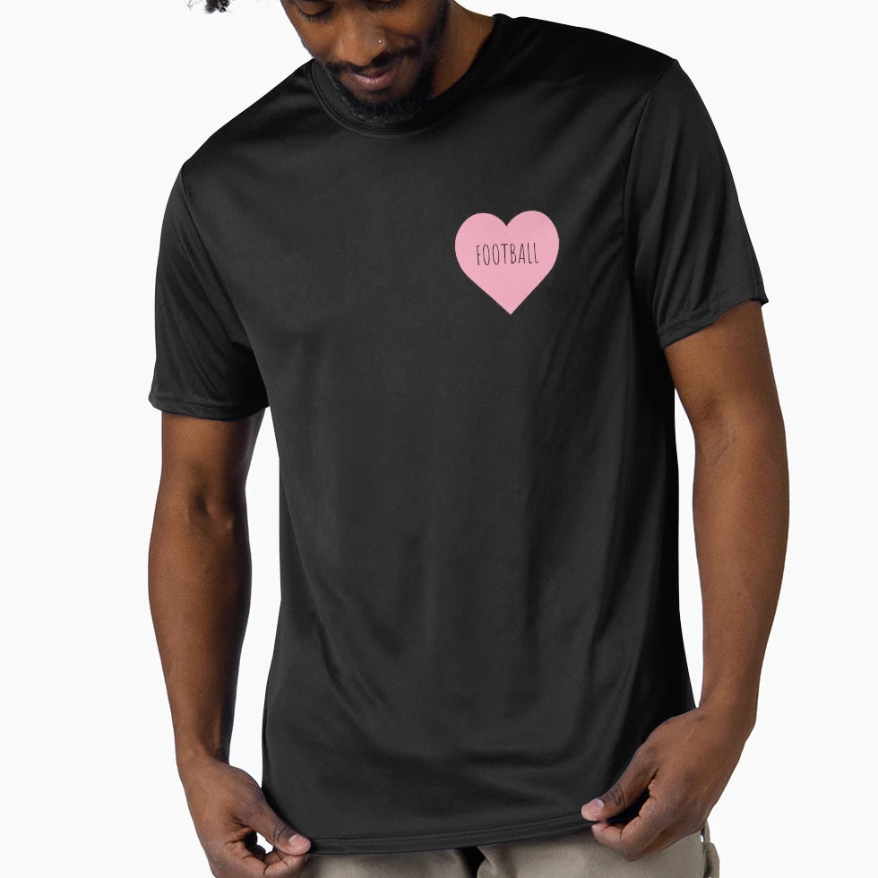 I Love Football T-Shirt - Minimalist Print for Adults - T-Shirt, Sweatshirt, Hoodie