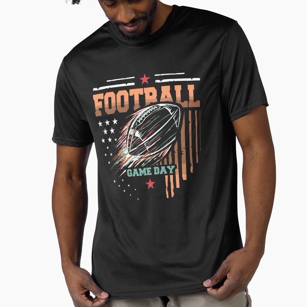 American Football Emblem Footballer T-Shirt - Aesthetic Graphic for Adults - T-Shirt, Sweatshirt, Hoodie