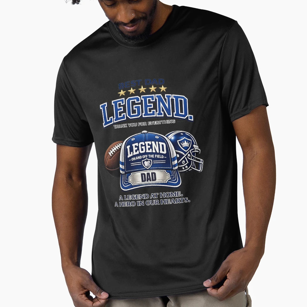 Dad Legend Blue Baseball Cap T-Shirt - Unique Graphic for Adults - T-Shirt, Sweatshirt, Hoodie