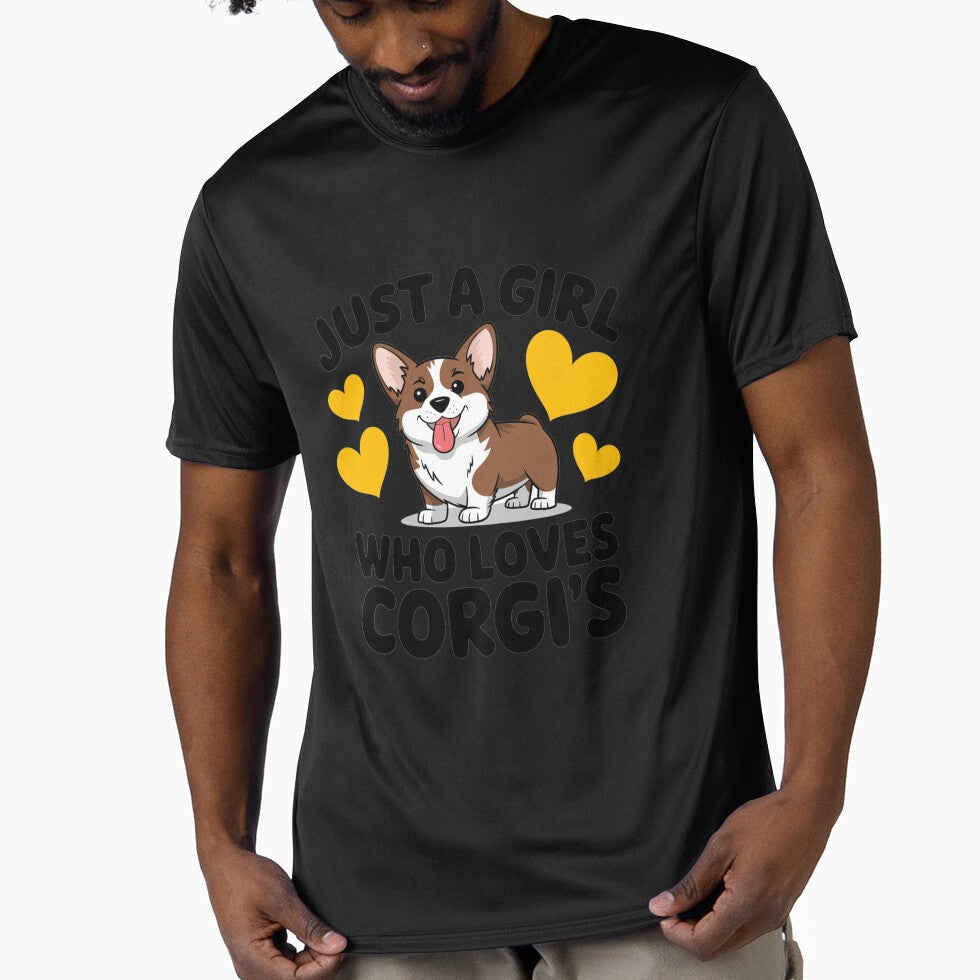 Just A Girl Who Loves Corgi Puppy Heart Design by - Adult & Kids T-Shirts, Sweatshirts & Hoodies apparel design preview 1