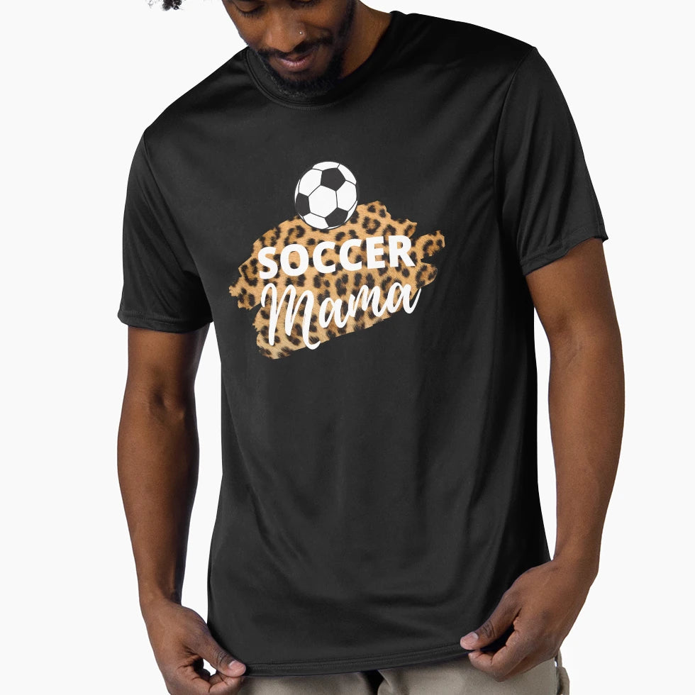 Soccer Mama Leopard Pretty T-Shirt - Fun Novelty Design Unisex - T-Shirt, Sweatshirt, Hoodie