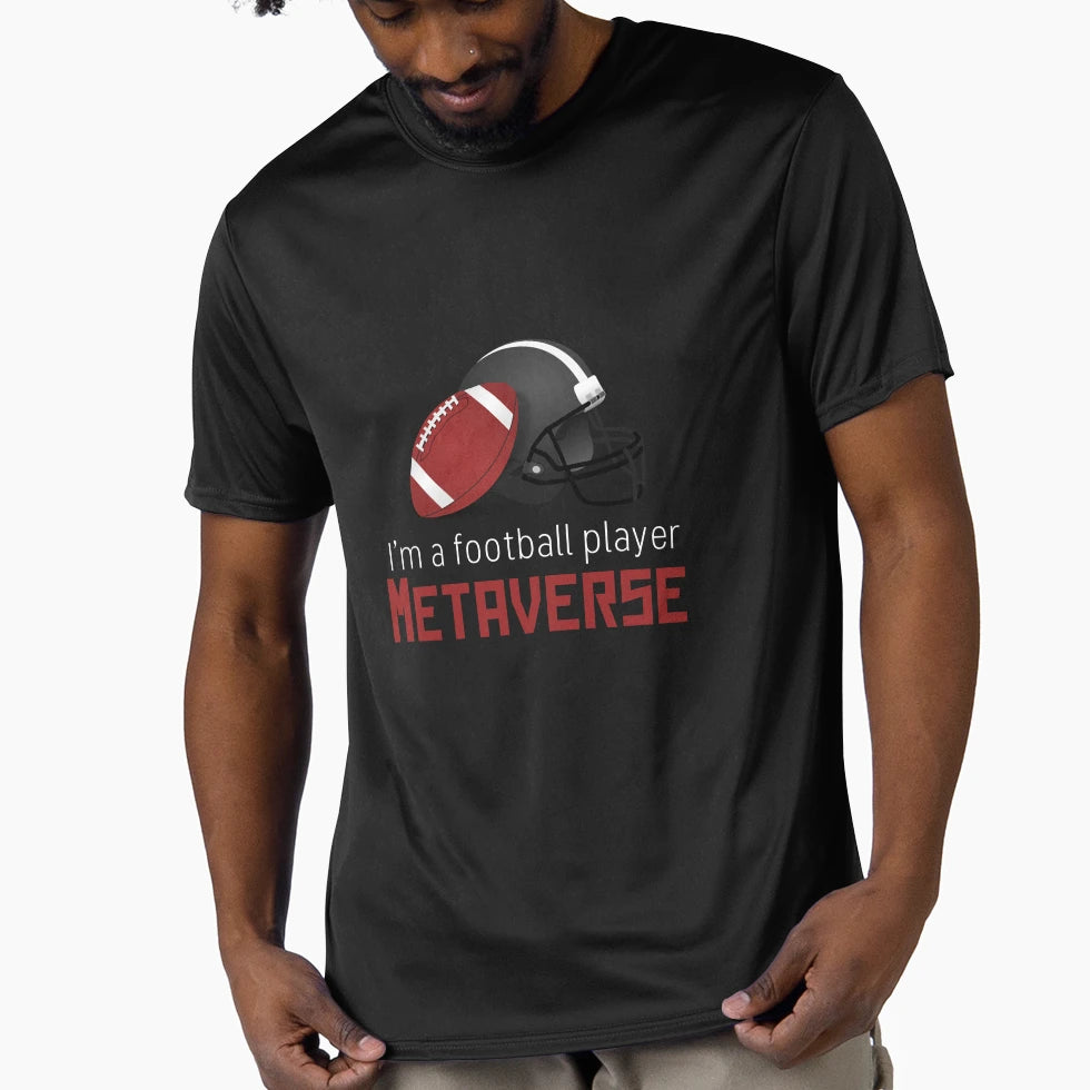 Im Football Player Metaverse Reality T-Shirt - Aesthetic Graphic Men Women - T-Shirt, Sweatshirt, Hoodie